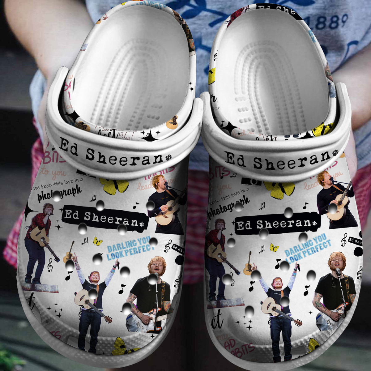 Ed Sheeran Music Crocs Crocband Clogs Shoes Comfortable For Men Women and Kids 4