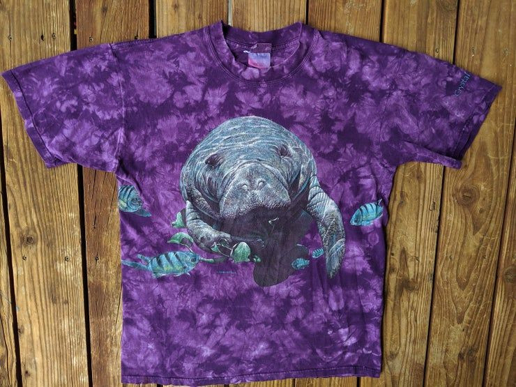 Vintage 90S Habitat Manatee Big Print Shirt