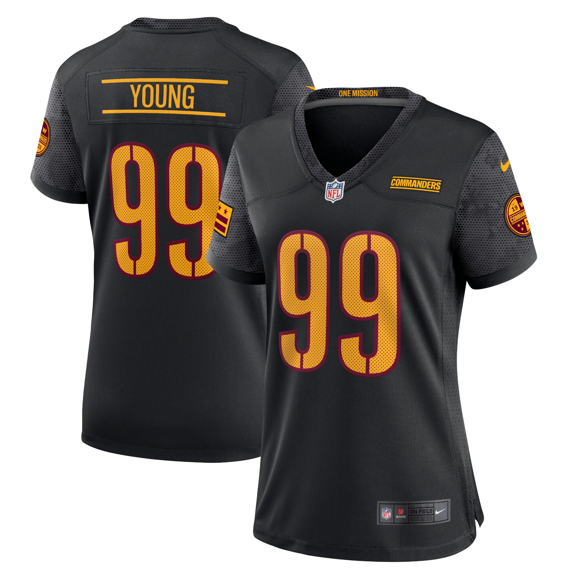 Women’s Washington Commanders Chase Young Black Player Jersey