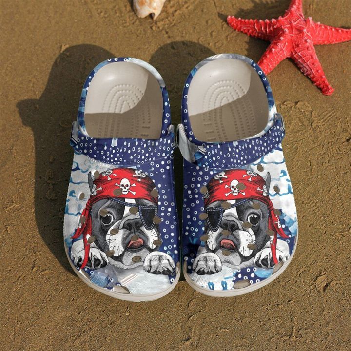Frenchie Pirate Sku 1950 Crocs Crocband Clog Comfortable For Mens Womens Classic Clog Water Shoes