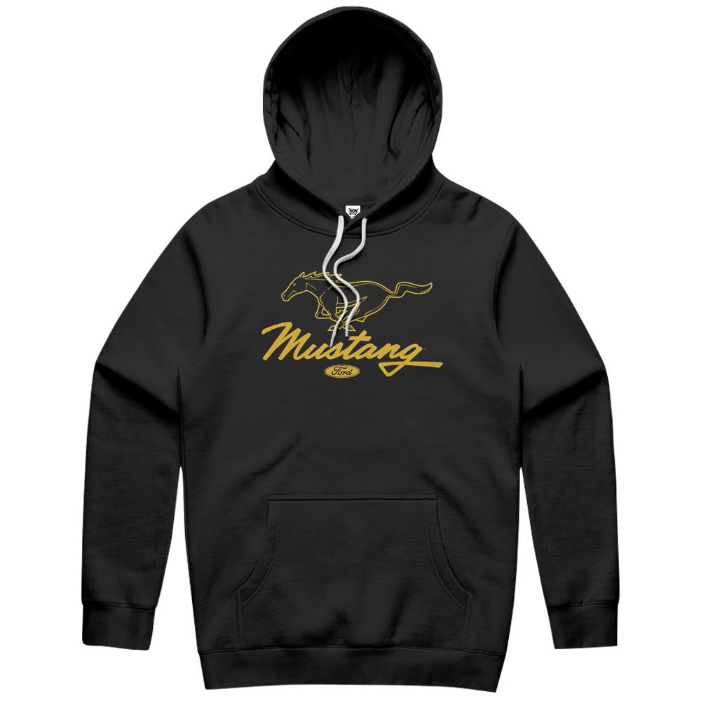 Ford Mustang Pony Script Logo Hoodie