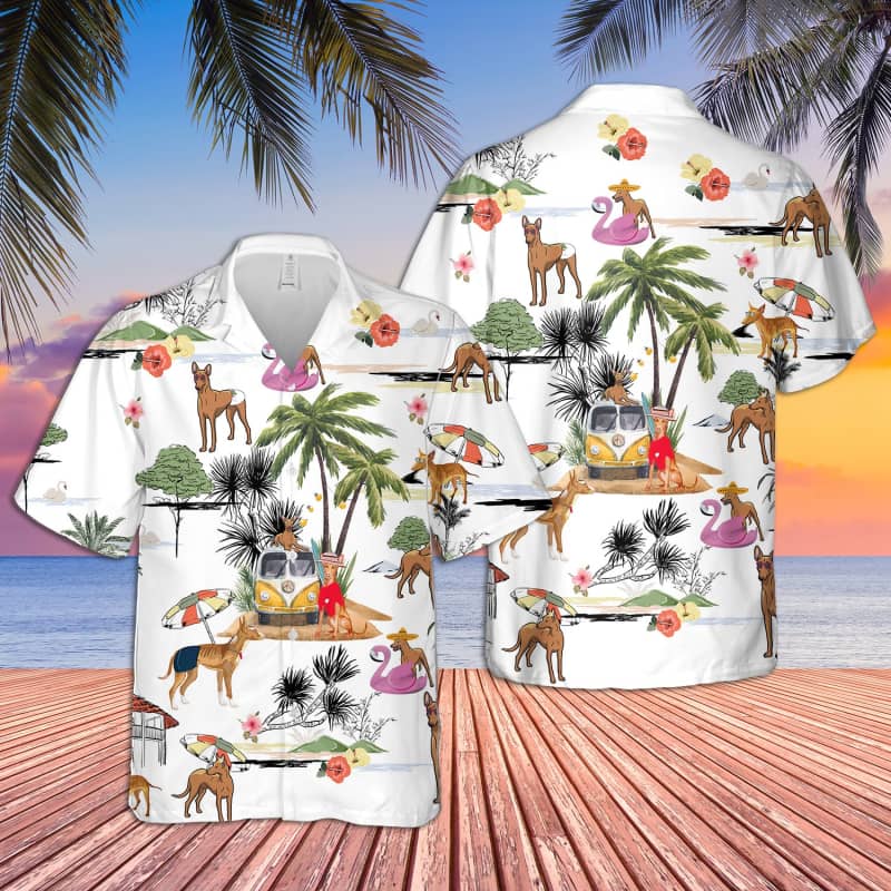 Unisex Cirneco Dell’Etna Beach Hawaiian Shirt