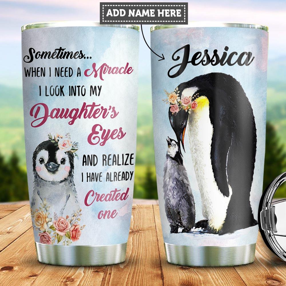 Personalized Penguin Mom To Daughter PYZ0312014 Stainless Steel Tumbler