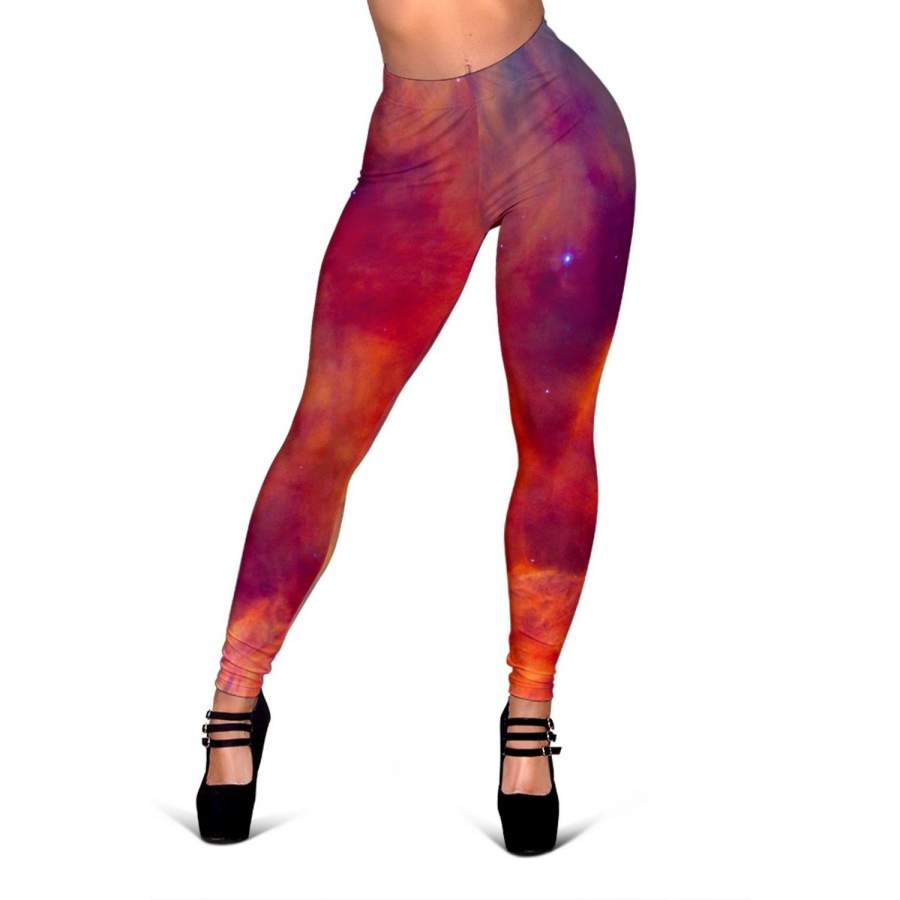 Abstract Nebula Cloud Galaxy Space Print Women’s Leggings