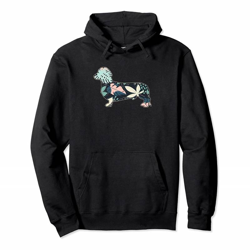 Dachshund With Floral Pattern Dog Puppy Lover Gift Pullover Hoodie, T-Shirt, Sweatshirt, Tank Top, Racerback, Dolman