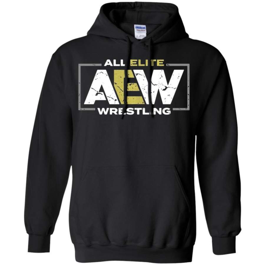 All Elite AEW Wrestling AEW Logo Hoodie - Moano Store - Custom Merch ...