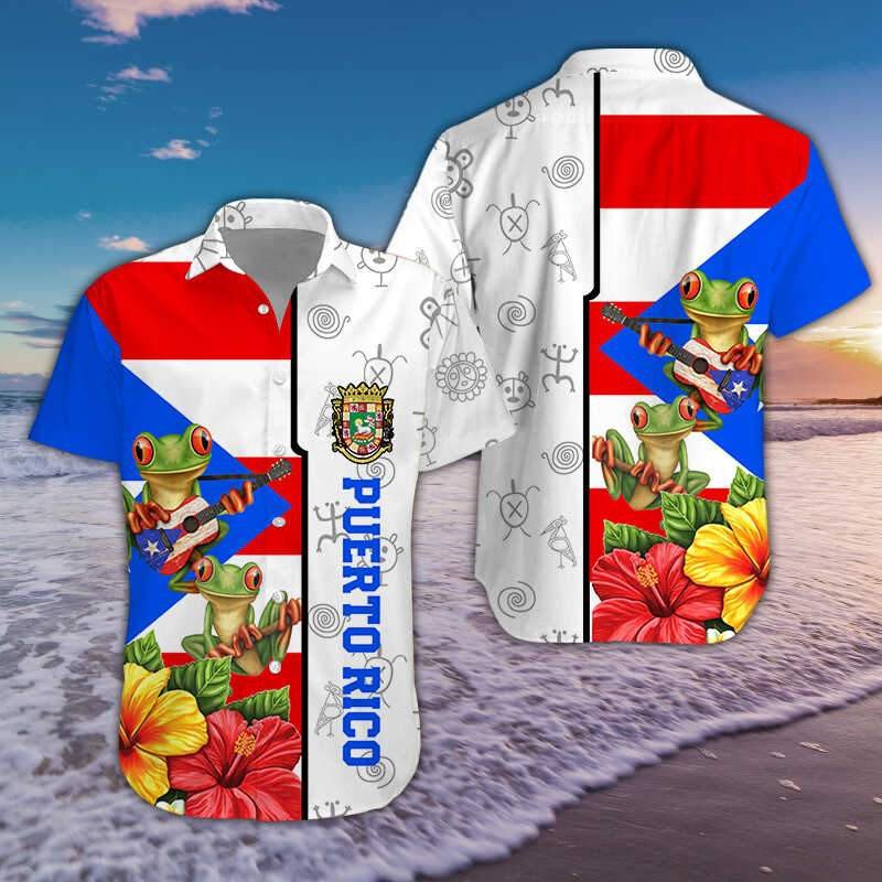 Amazing Hibiscus Puerto Rico Frog Hawaii Shirts Dh Ha20131