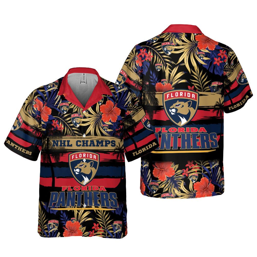 Classic Aop Hawaiian Shirt Florida Panthers Design