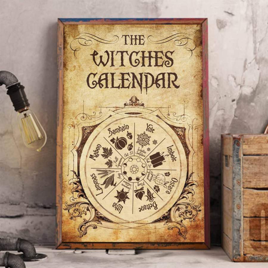 The Witches Calendar Poster Poster Art Design