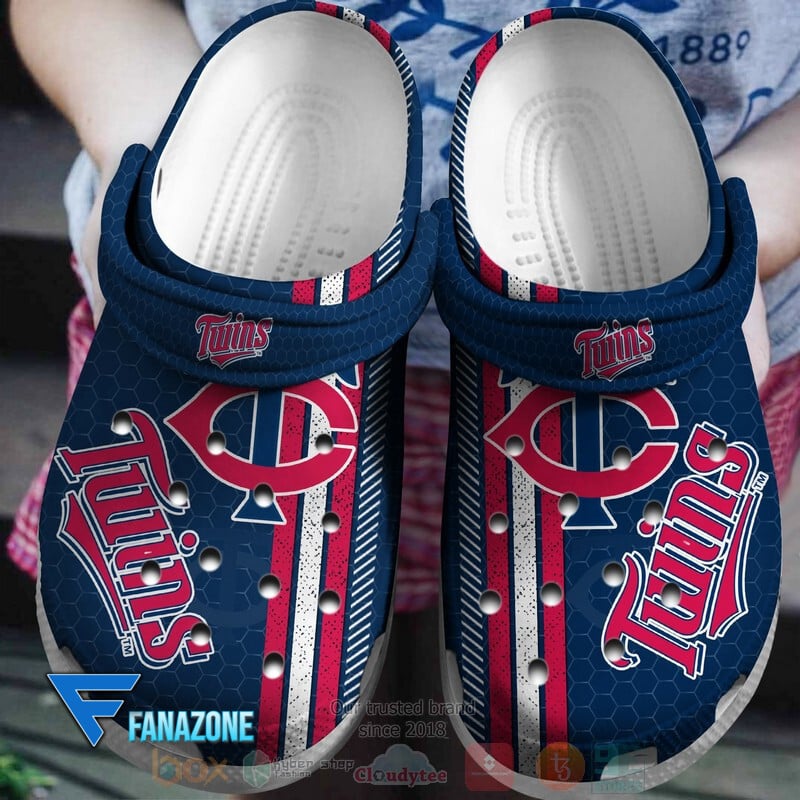 Minnesota Twins MLB logo blue red MLB Sport Crocss Clogs Crocband Shoes Comfortable For Men Women and Kids