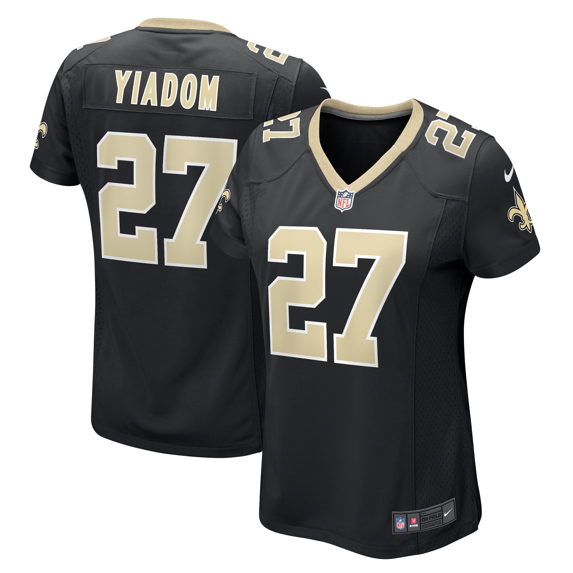 Women’s New Orleans Saints Isaac Yiadom  Black Team Game Jersey