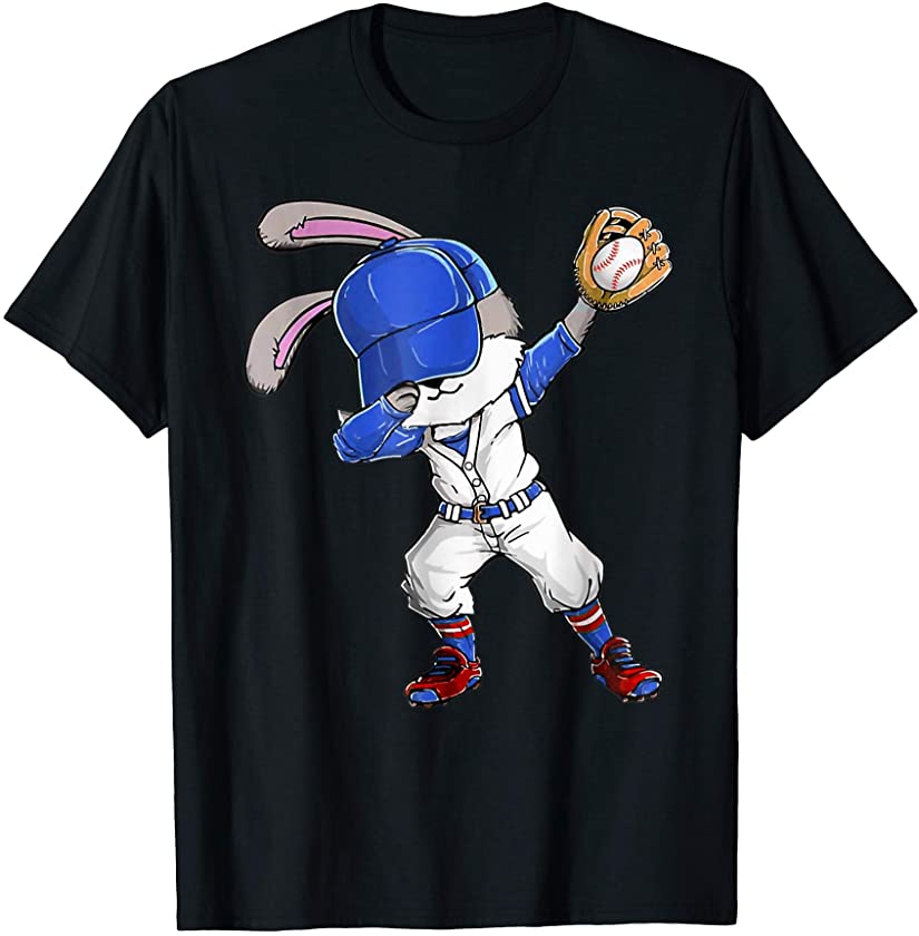 Dabbing Bunny Easter Day Baseball Catcher Happy Easter T-Shirt