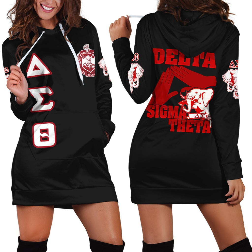 Sorority Dress – Delta Sigma Theta Letters Hoodie Dress