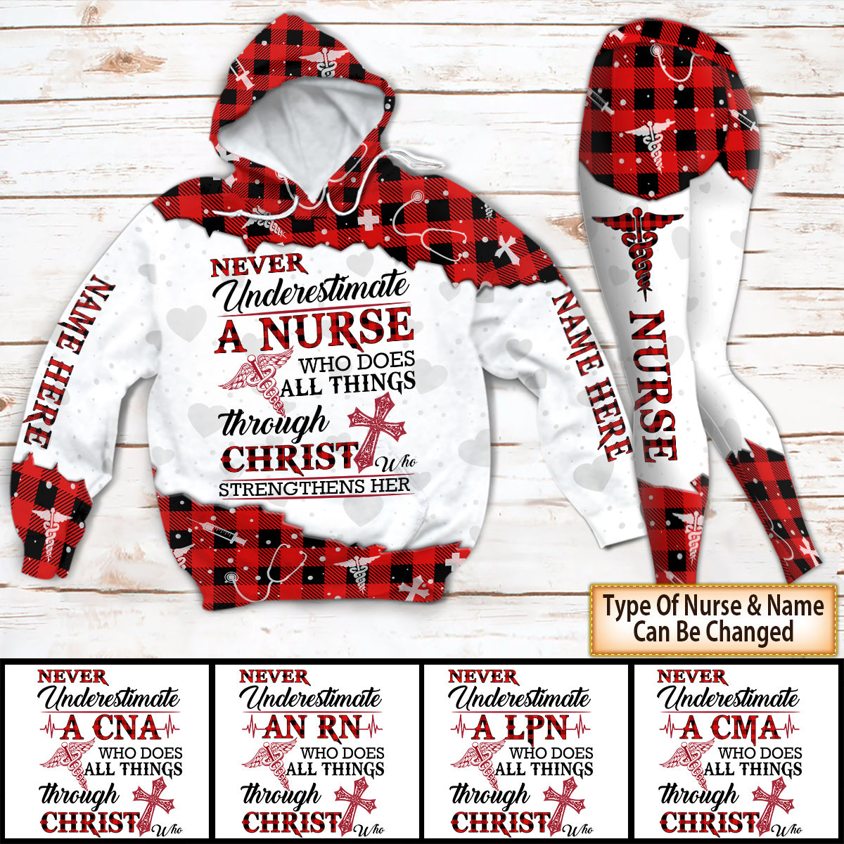 Personalized Shirts Never Underestimate A Nurse Who Does All Things Through Christ Who Strengthens Her 3D All Over Print Shirts For Nurses Hk10 – Trhn