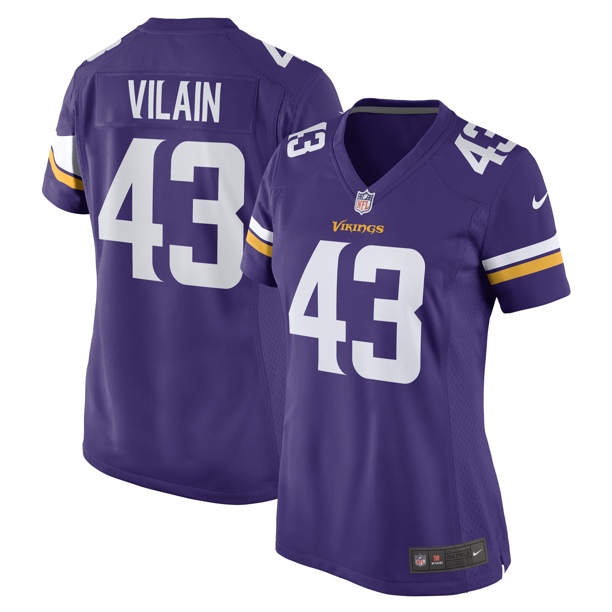 Women’s Minnesota Vikings Luiji Vilain Purple Game Player Jersey