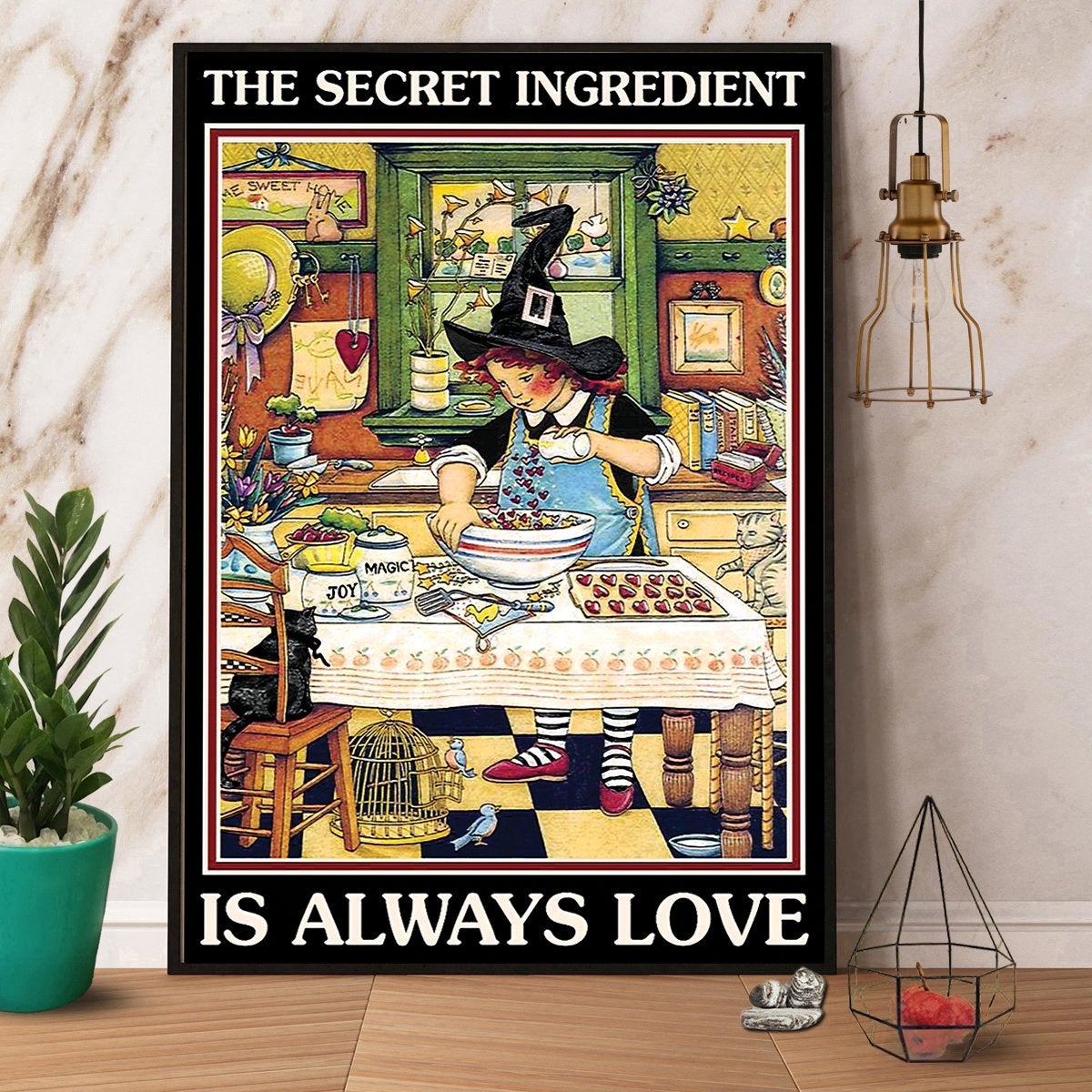 Witch Baking The Secret Ingredient Halloween Canvas And Poster, Canvas Prints, My Poster Wall, Canvas Wall Art, Wall Decor Visual Art, Halloween Gift, Happy Halloween