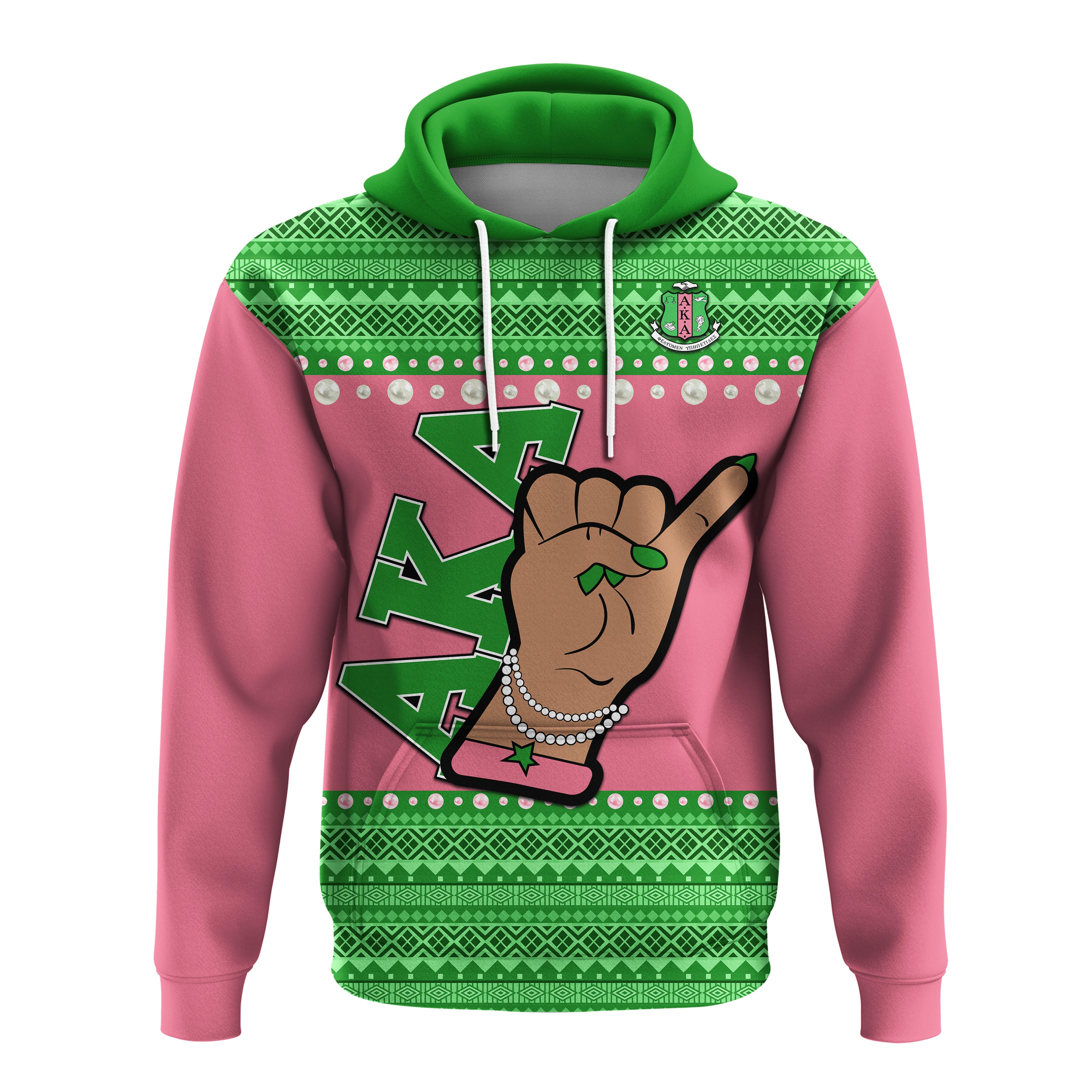 Alpha Kappa Alpha Hoodie African Pattern Lt13