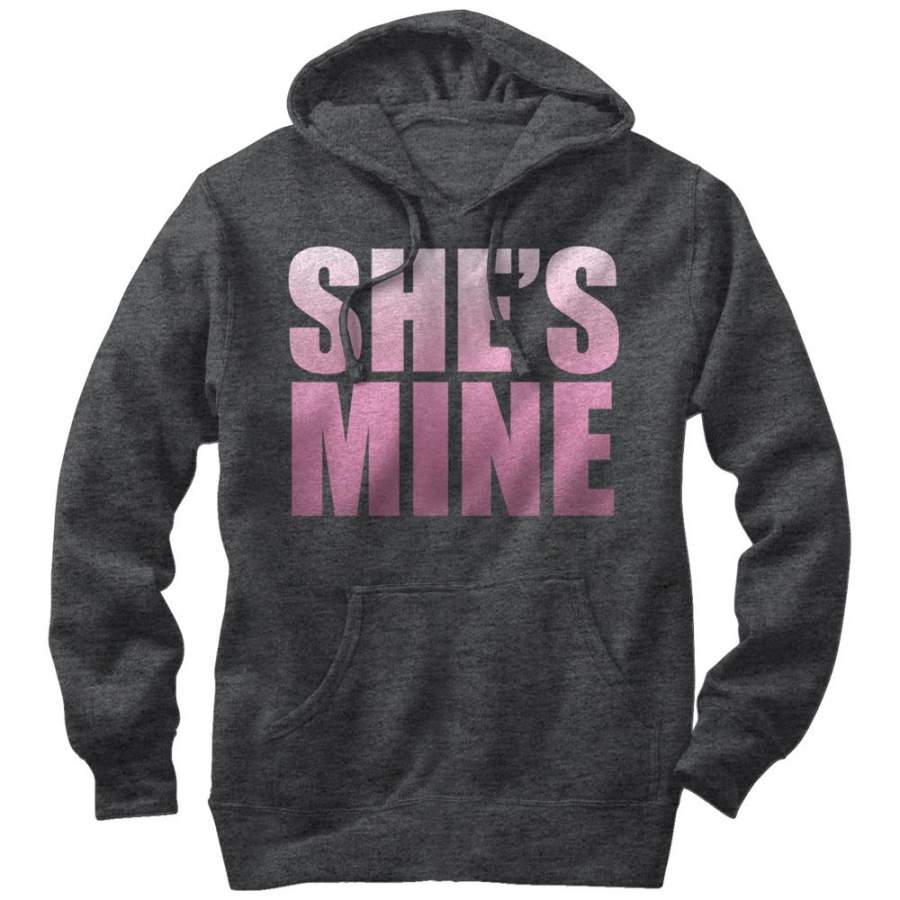 Lost Gods Men’s She’s Mine  Lightweight Hoodie Charcoal Heather