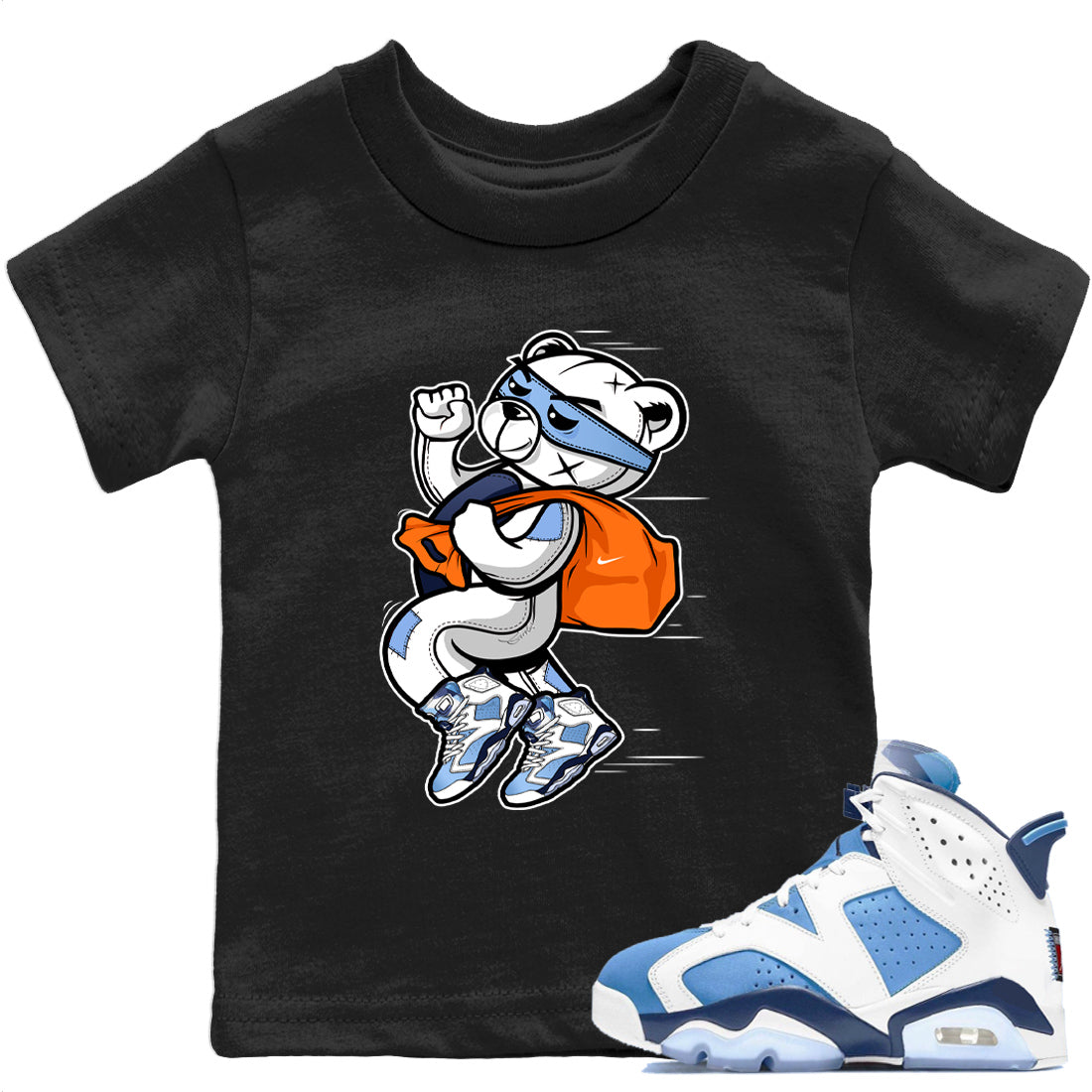 Thief Bear T-Shirt – Air Jordan 6 Unc Baby & Youth