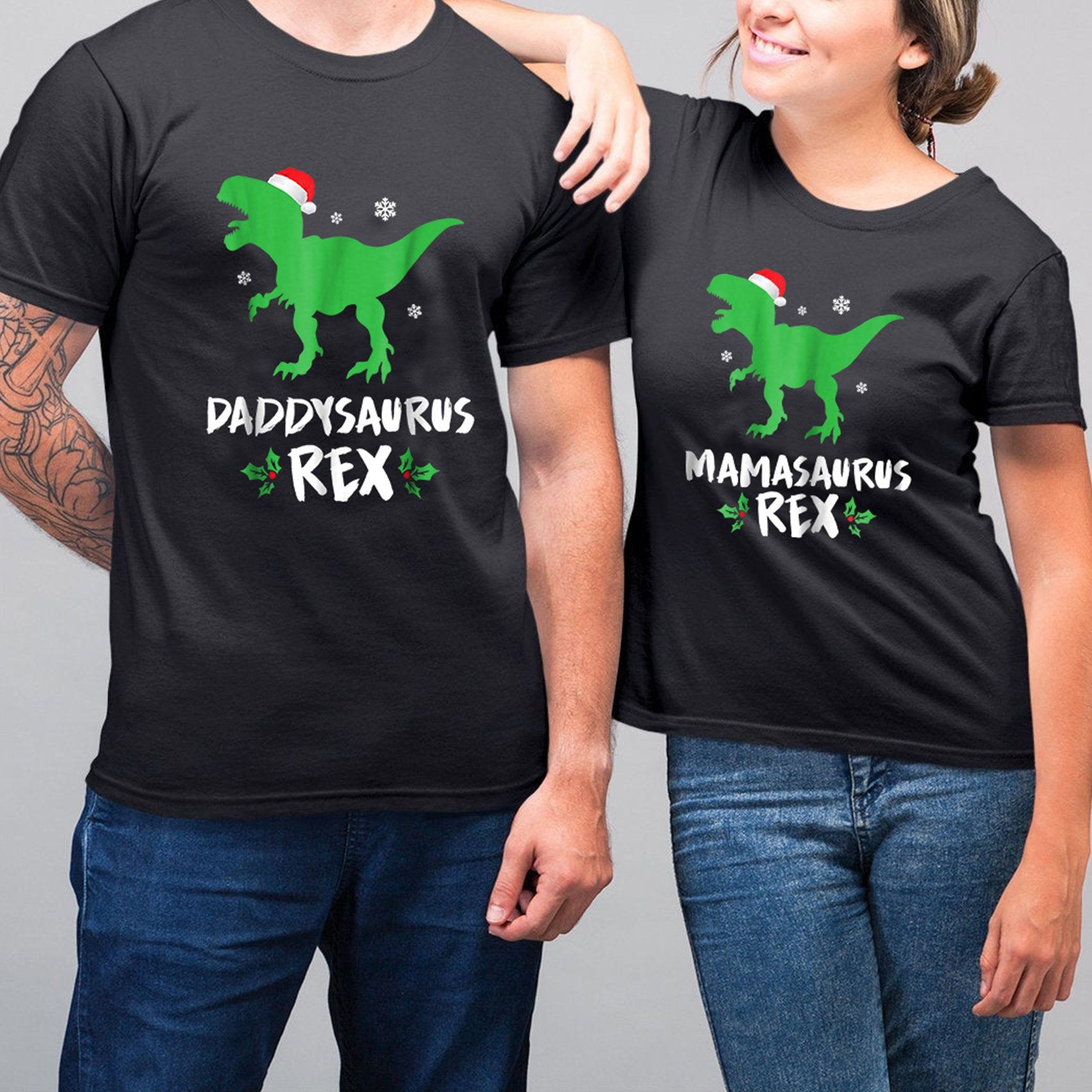 Couple gifts – Family matching shirts daddy mama t rex t-shirt sweatshirt gifts – RuddyCheeks©