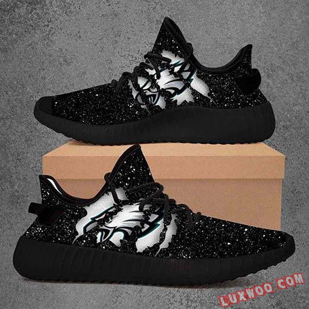 Yeezy Shoes Nfl Philadelphia Eagles Black Edition Yeezy Boost Sneakers