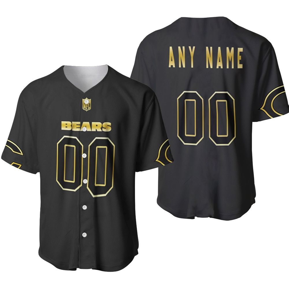 Chicago Bears NFL American Football Black Golden Brandedition Vapor Limited Jersey Style Custom Gift For Bears Fans Baseball Jersey