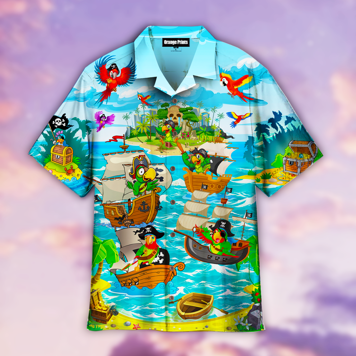 Parrots Its A Pirate Life For Me Aloha Hawaii Shirts Men Women Ha8016