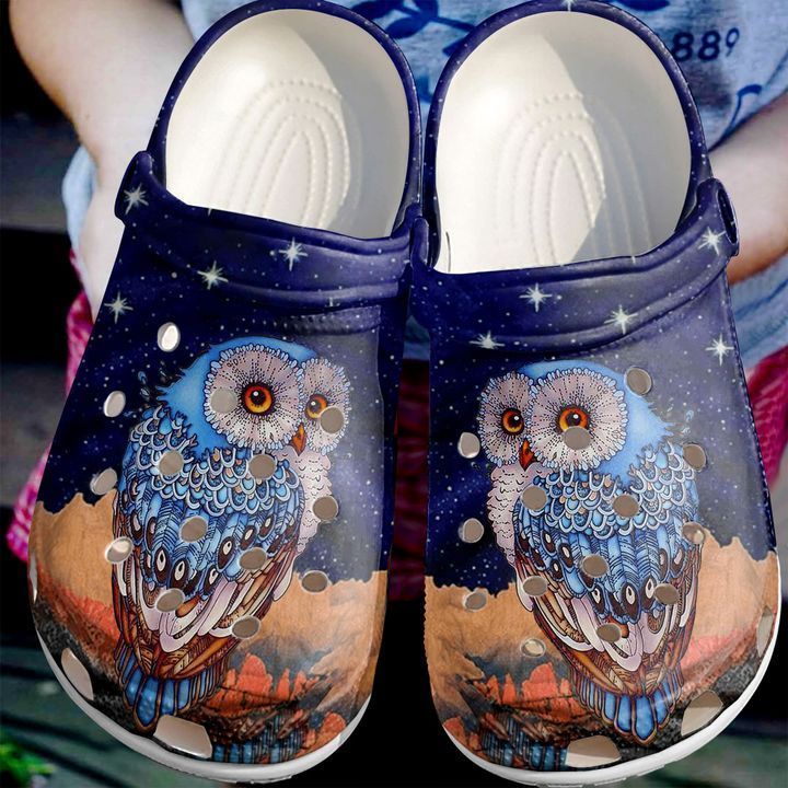 Personalized Owl Night Crocsy Shoes For Mens And Womens
