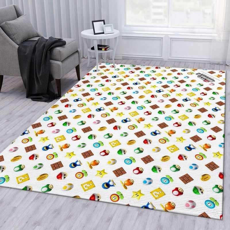 Super Mario 5 Area Rug Living Room And Bed Room Rug Gift Us Decor