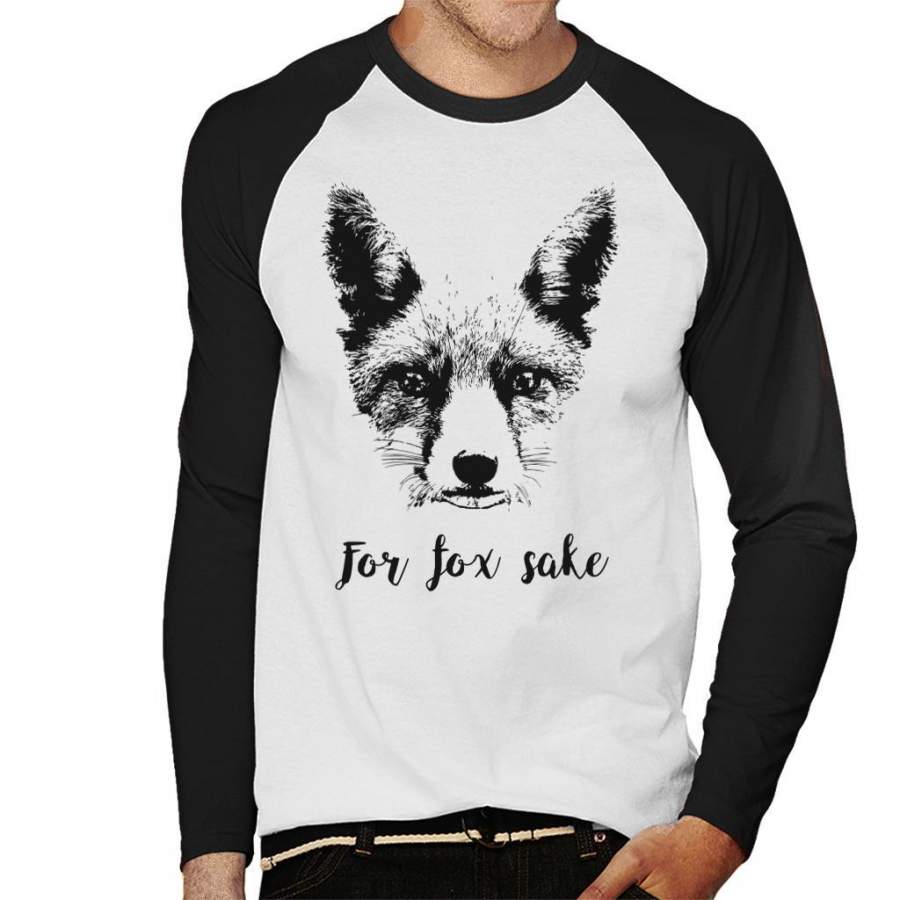 For Fox Sake Men’s Baseball Long Sleeved T-Shirt