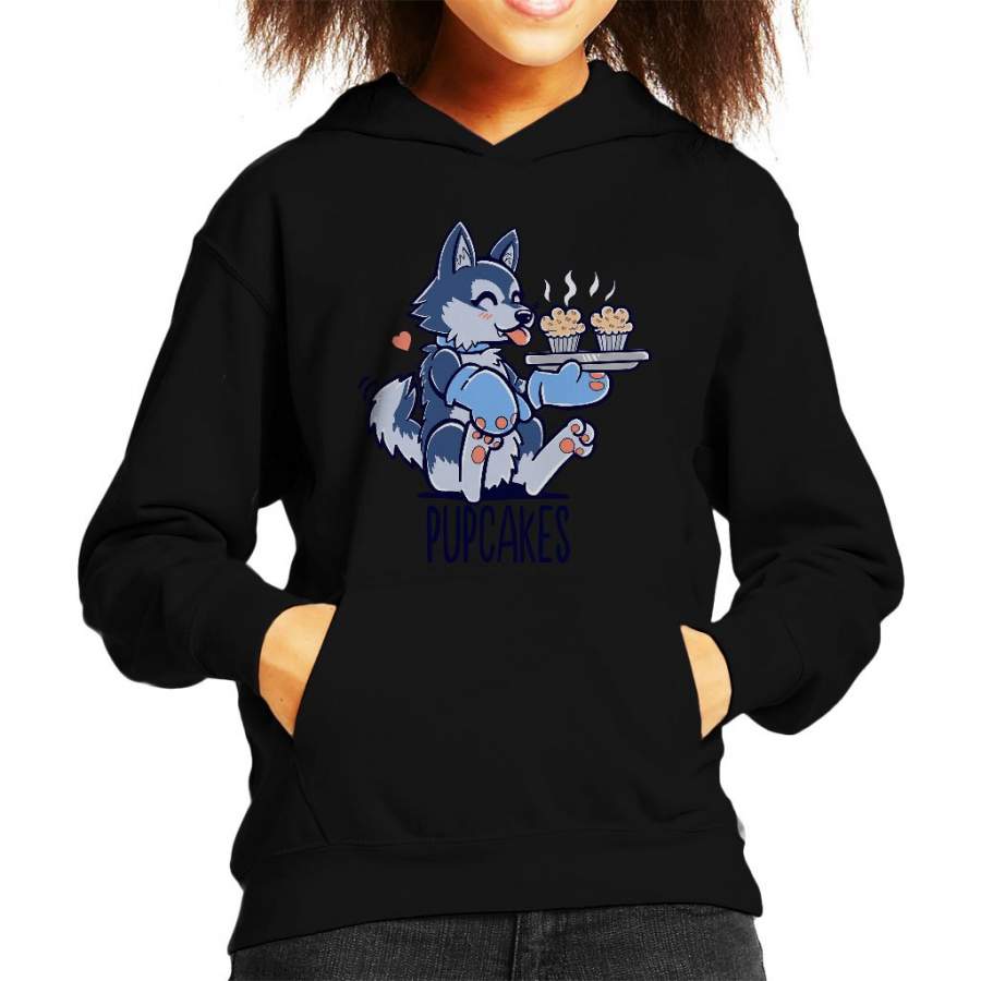 Husky Chef Dog Baking Pupcakes Kid’s Hooded Sweatshirt