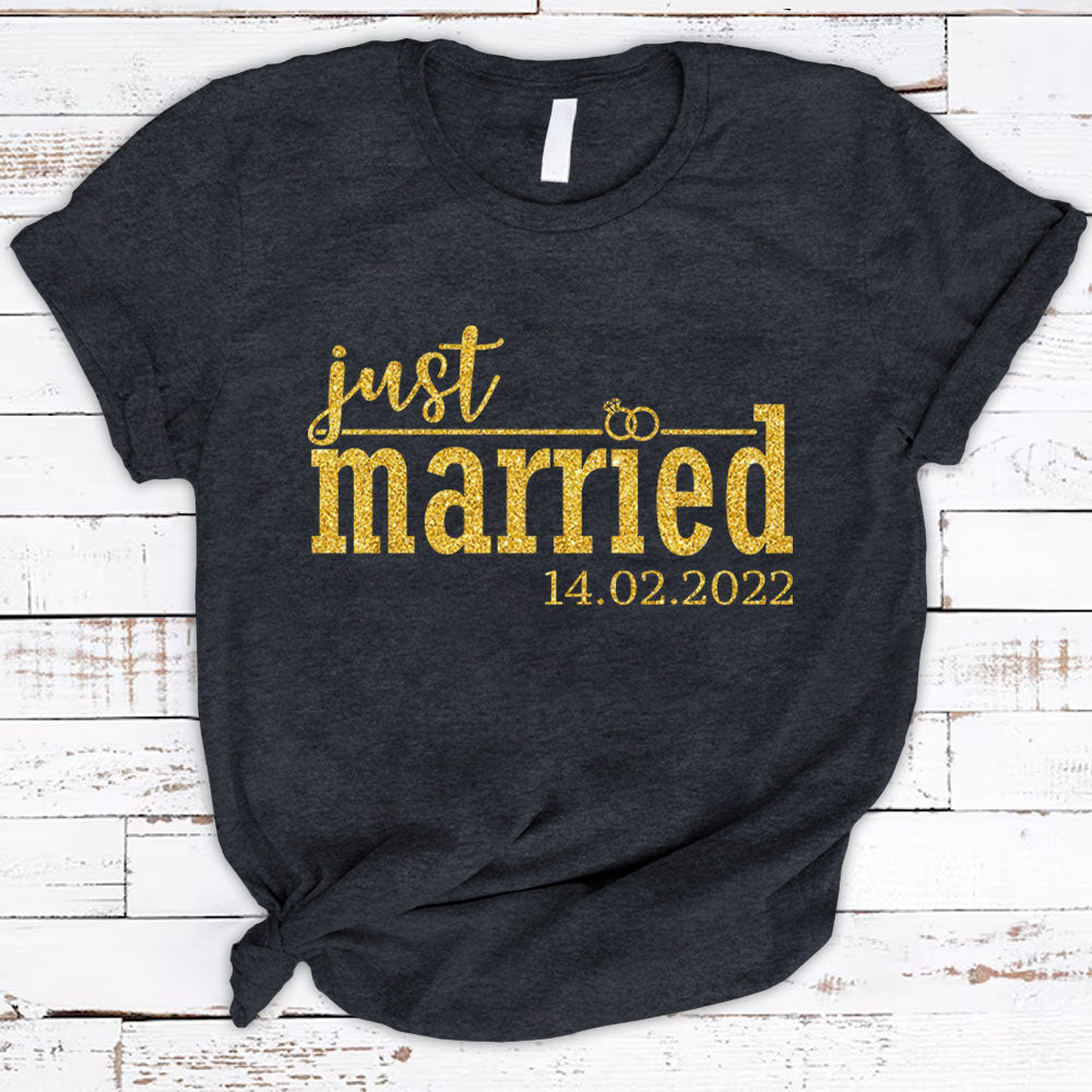 Personalized Just Married Shirts, Honeymoon Shirts, Newlywed Shirts, Wedding Shirt, Couples Shirts Hg98 Phts