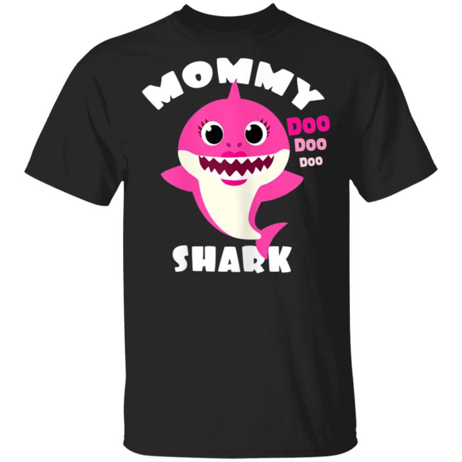 Womens Mommy Shark Gift Cute Baby Shark Design Family Set for Women T Shirt