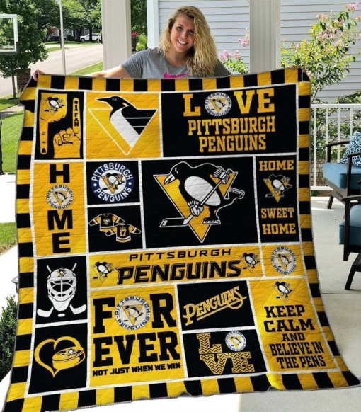 Pittsburgh Penguins Quilt Blanket H98