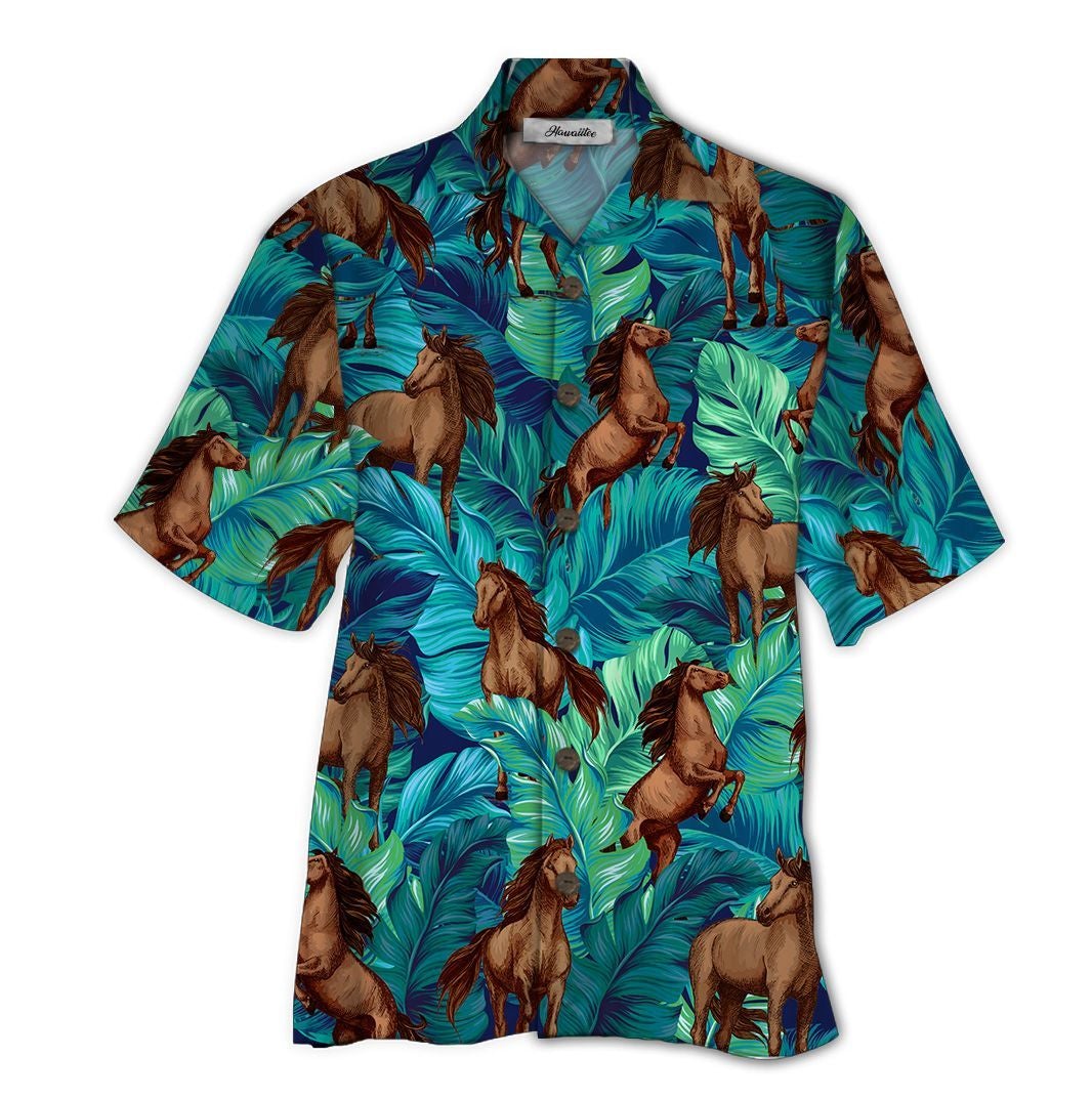 Horse Blue Awesome Design Unisex Hawaii Hawaii Shirt For Men Women Ha43215