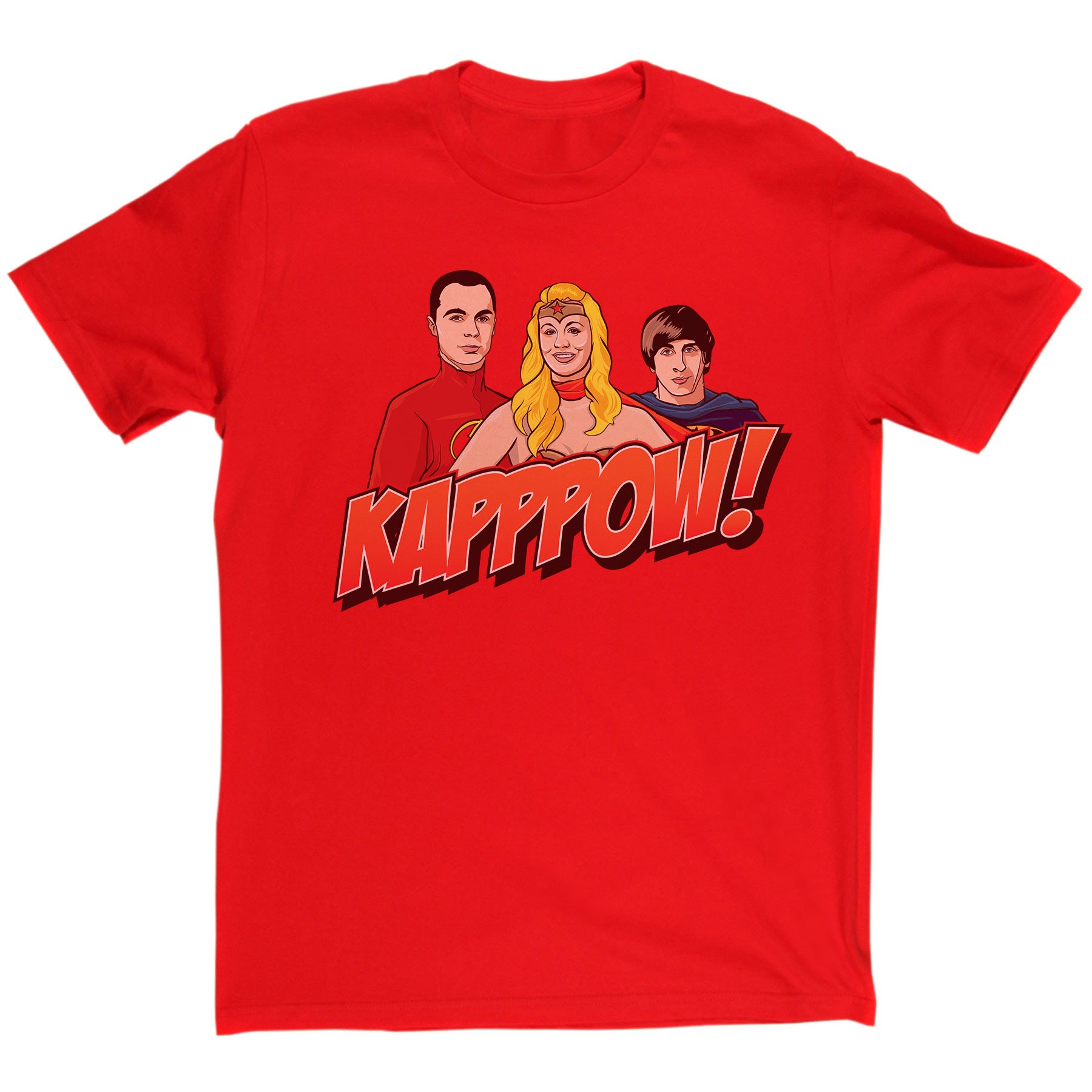 Kapppow Super Heroes T Shirt Inspired By Big Bang Theory