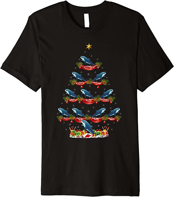 Whale Shark Lover Xmas Holiday Whale Shark Christmas Tree Premium T-Shirt