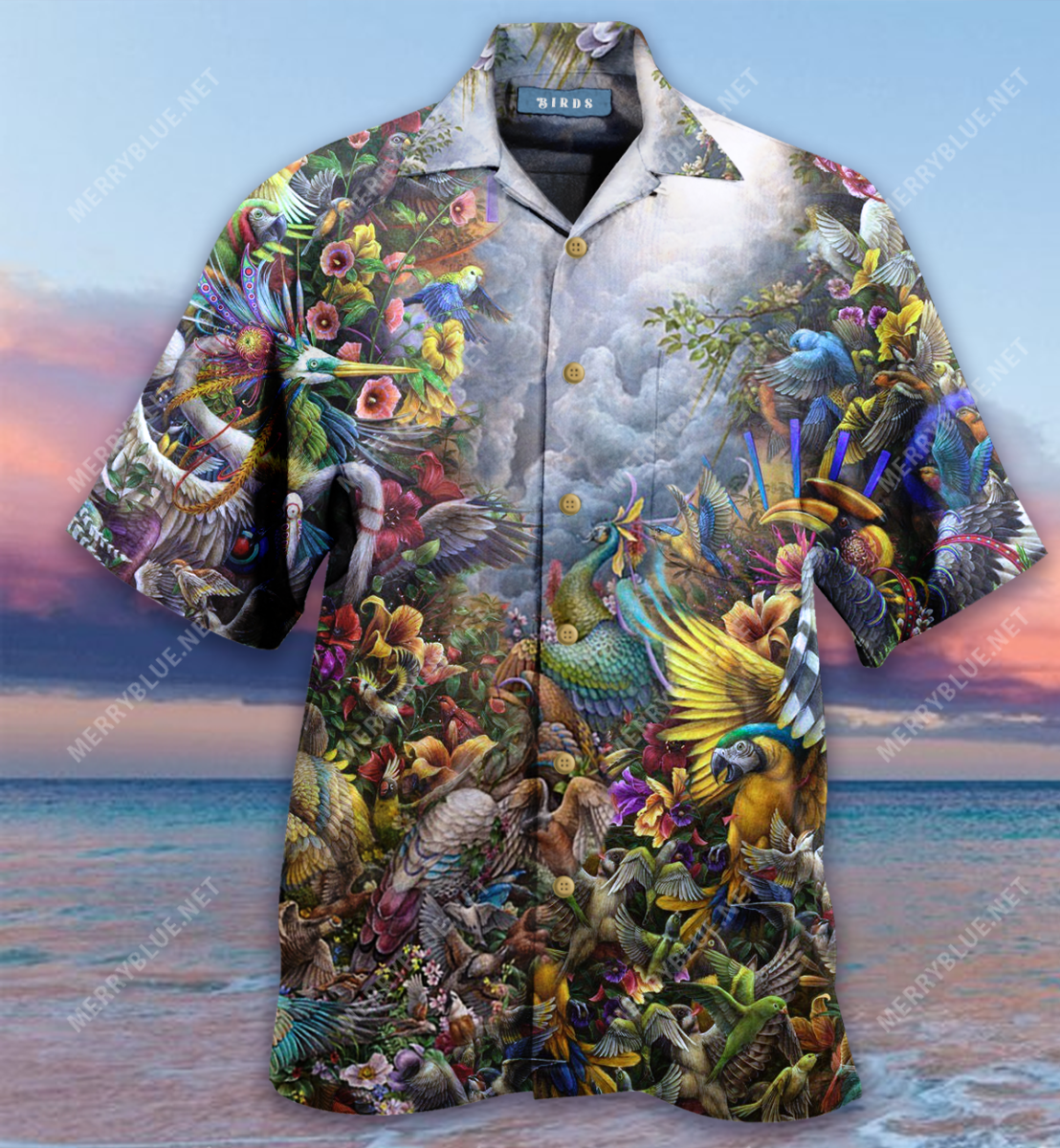 Amazing Birds Heaven Unisex Hawaiian Shirt Ha446