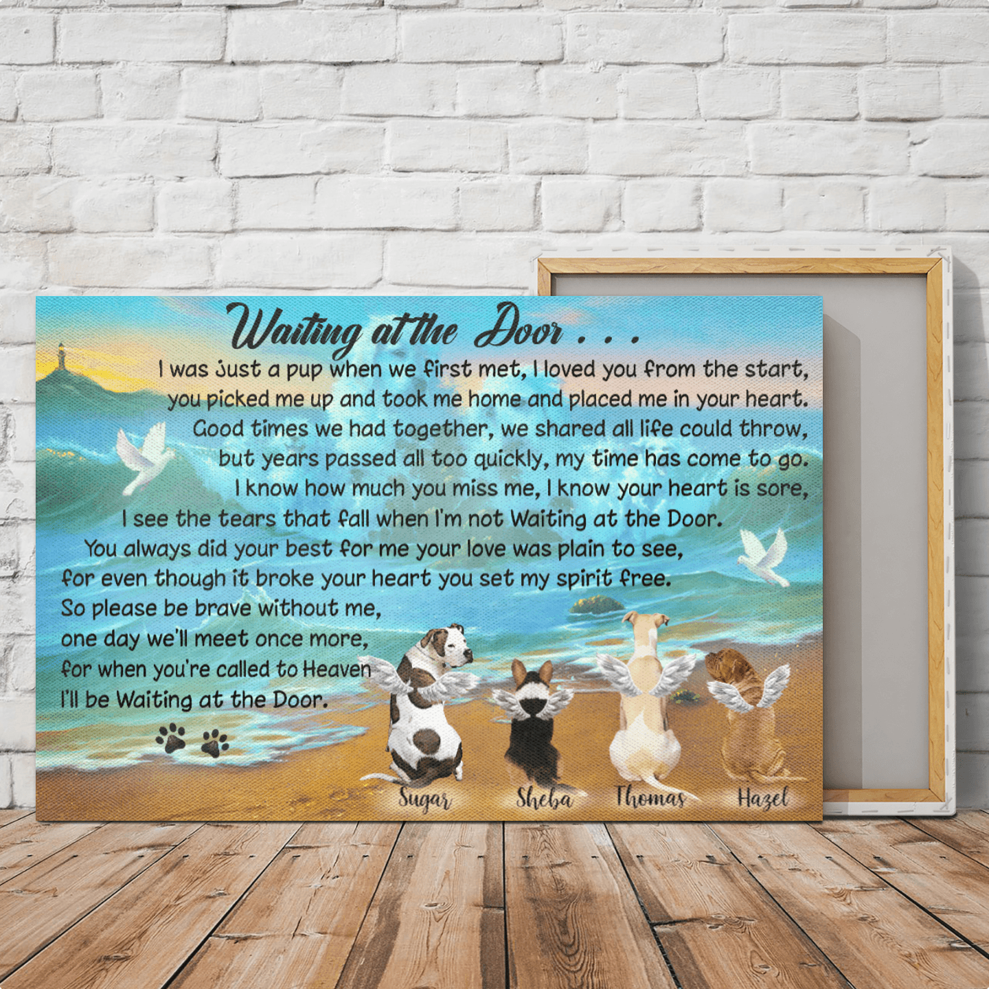 Animal Canvas – Waiting At The Door Dog Canvas