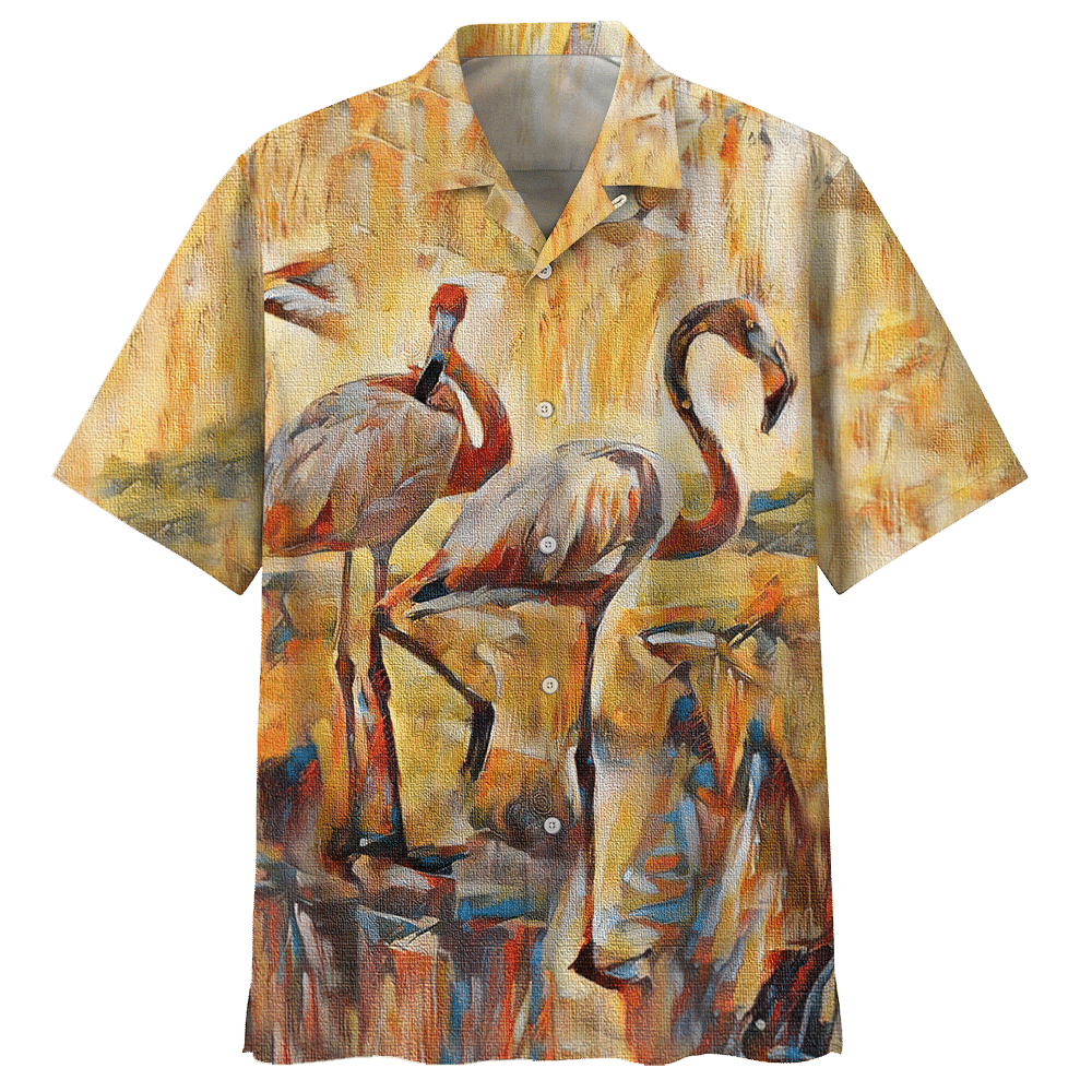 Flamingo Yellow Unique Design Unisex Hawaii Shirt For Men And Women Ha95685