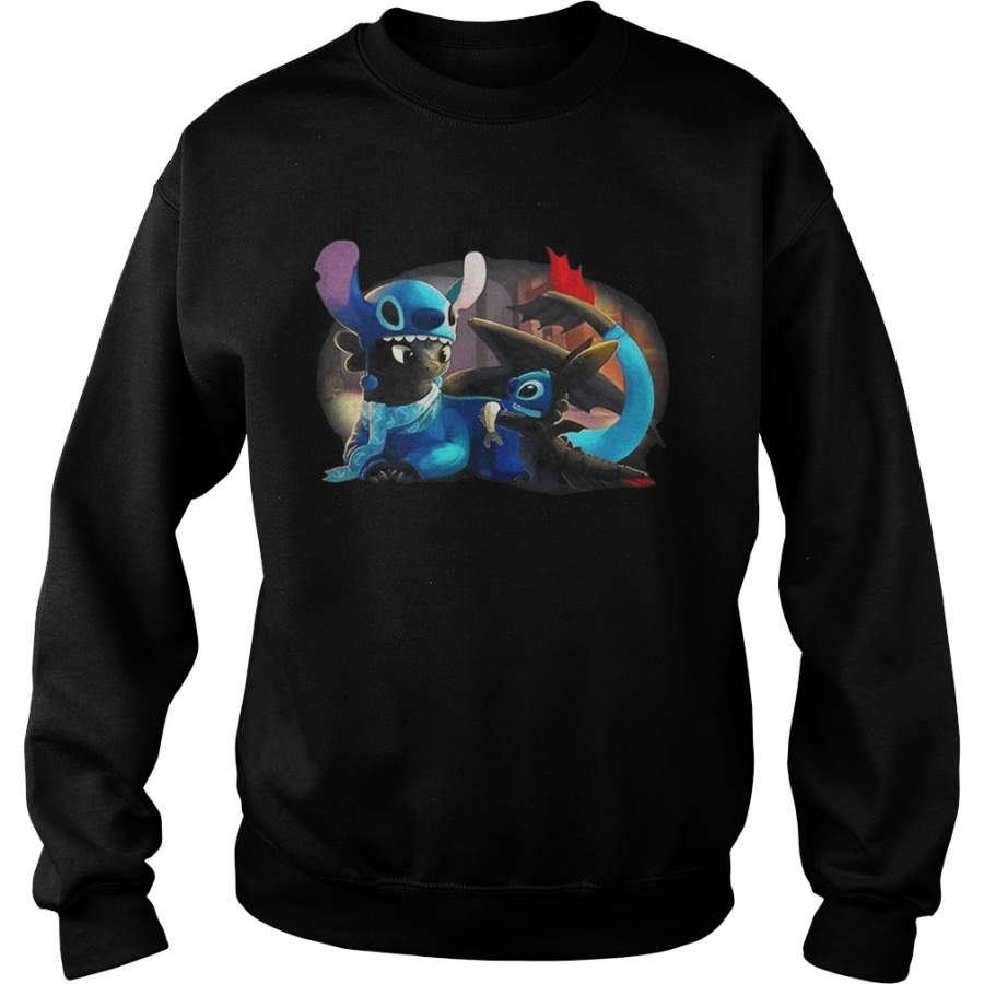 Night Fury Toothless And Stitch Best Fiend Tshirt Sweatshirt