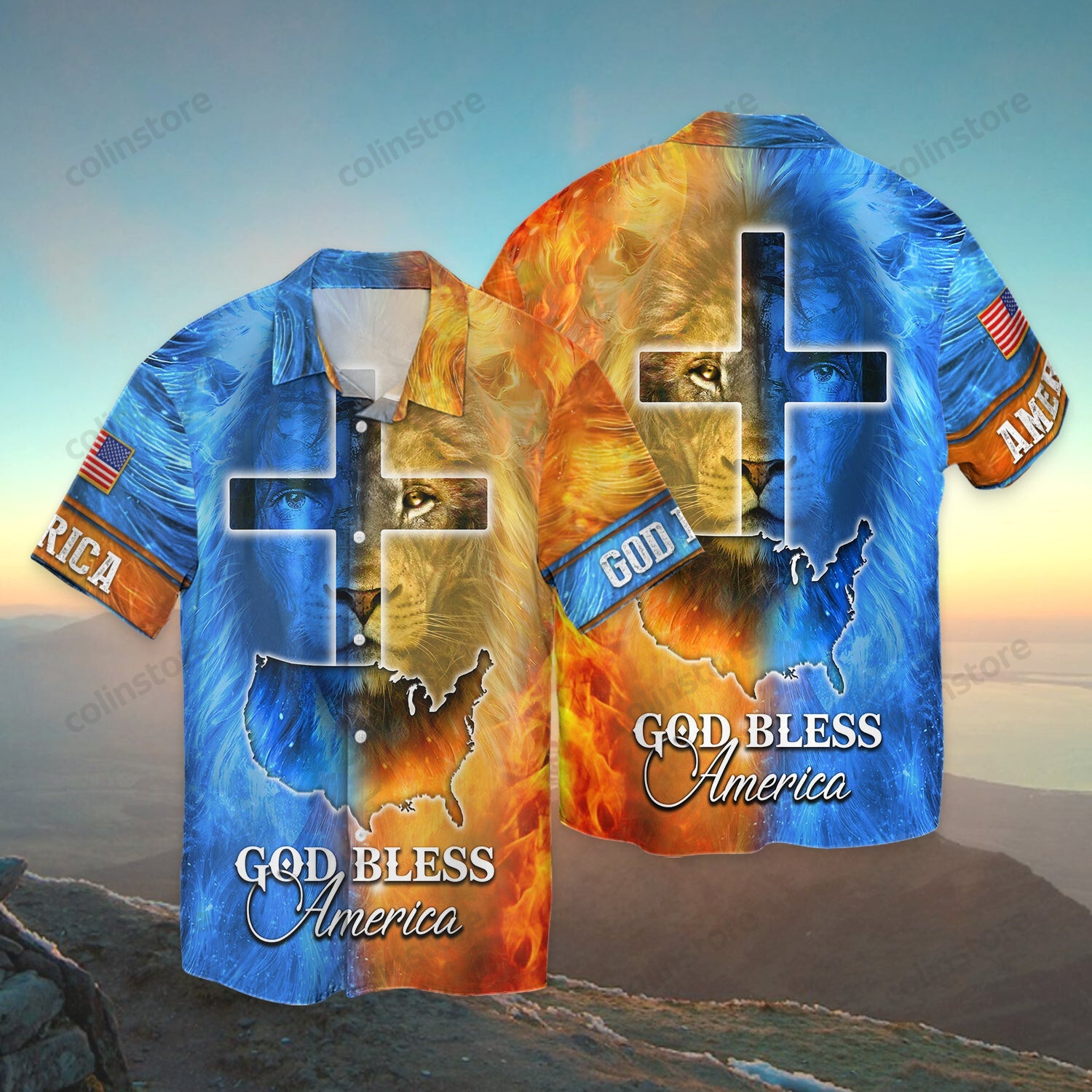 God Bless America Hawaii Shirt Lion And Jesus Ha16286