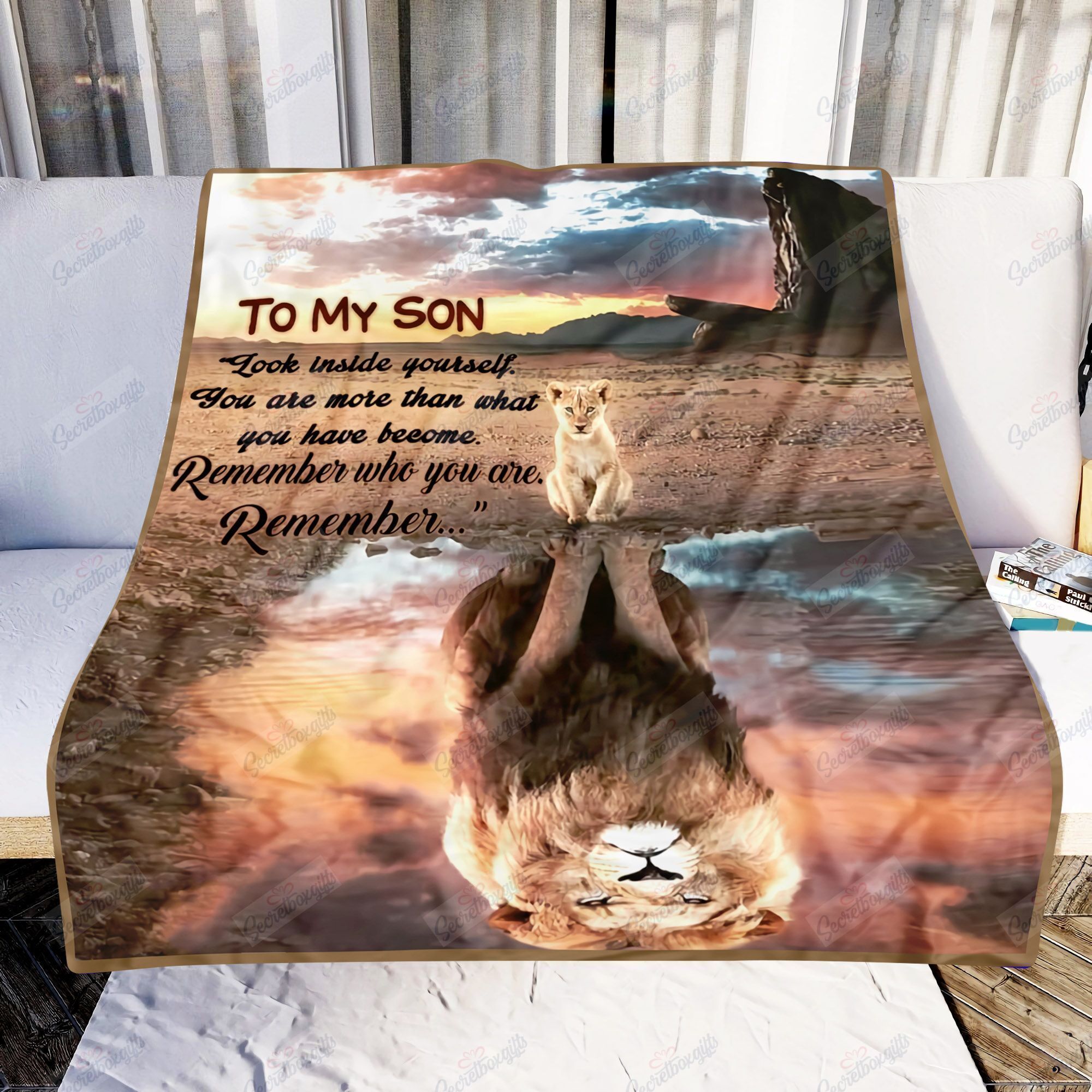 To My Son Lion Cl11100206Mdf Fleece Blanket