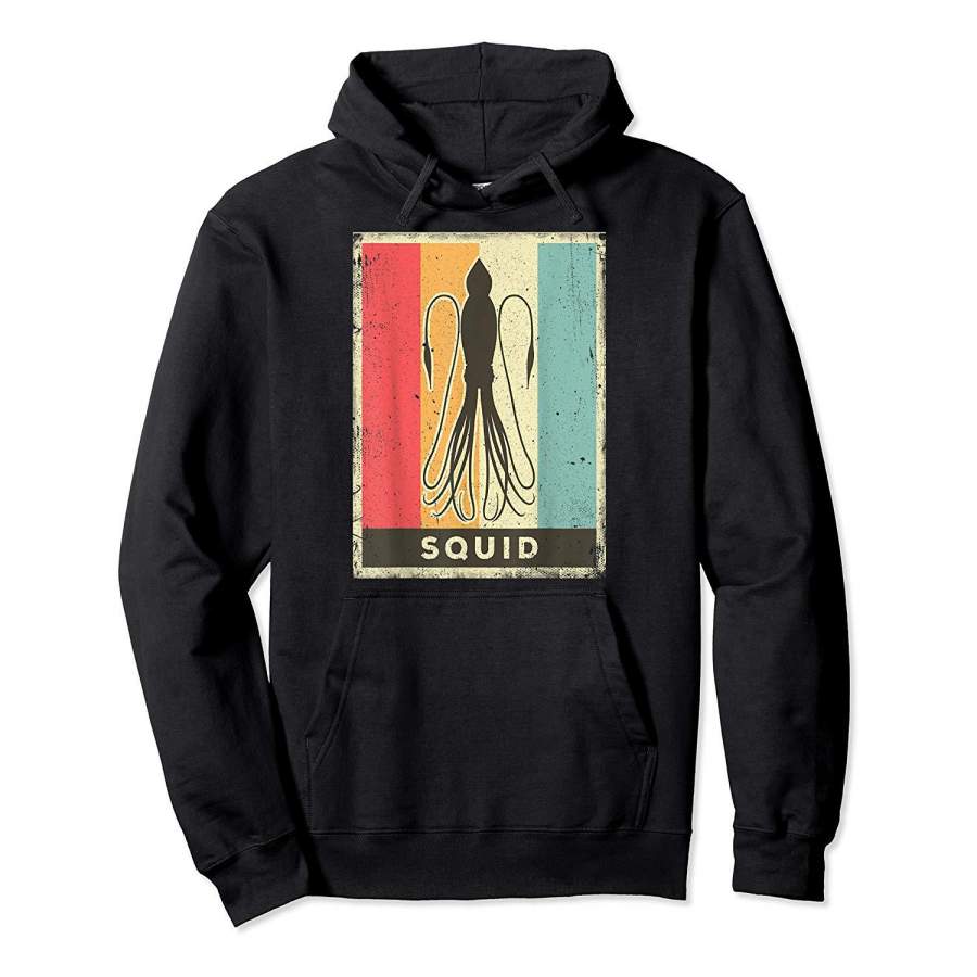 Squid Lover Vintage Retro Poster Animal Hoodie Premium Tee