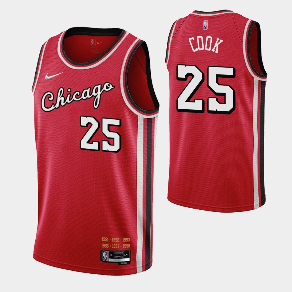 Chicago Bulls Tyler Cook 25 NBA 2021-22 City Brandedition Red Jersey Gift For Bulls Fans