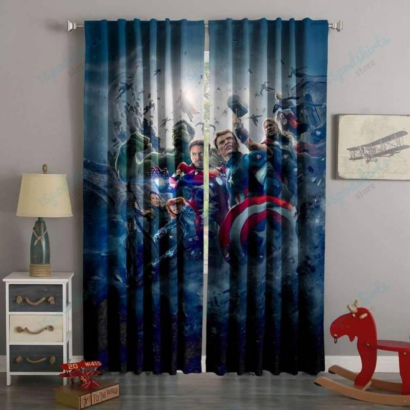 3D Printed Captain America Custom Living Room Curtain