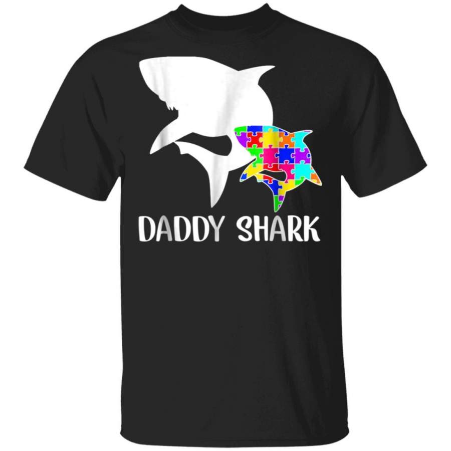 Daddy Shark Autism Awareness For Dad Father unisex T-shirt full size