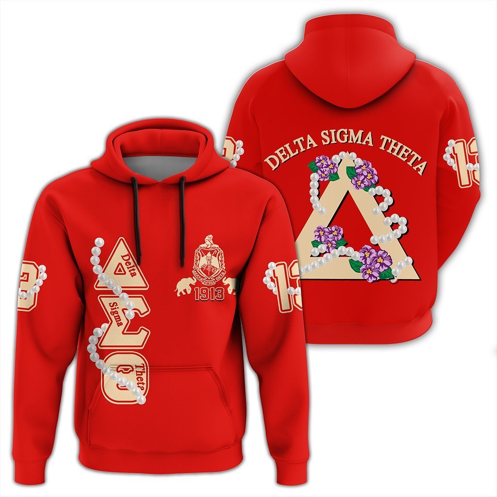 Greek Life Hoodie – Delta Sigma Theta Pearl Red Pullover