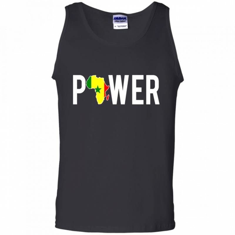 Africa Black African Power Senegal Map T Shirt