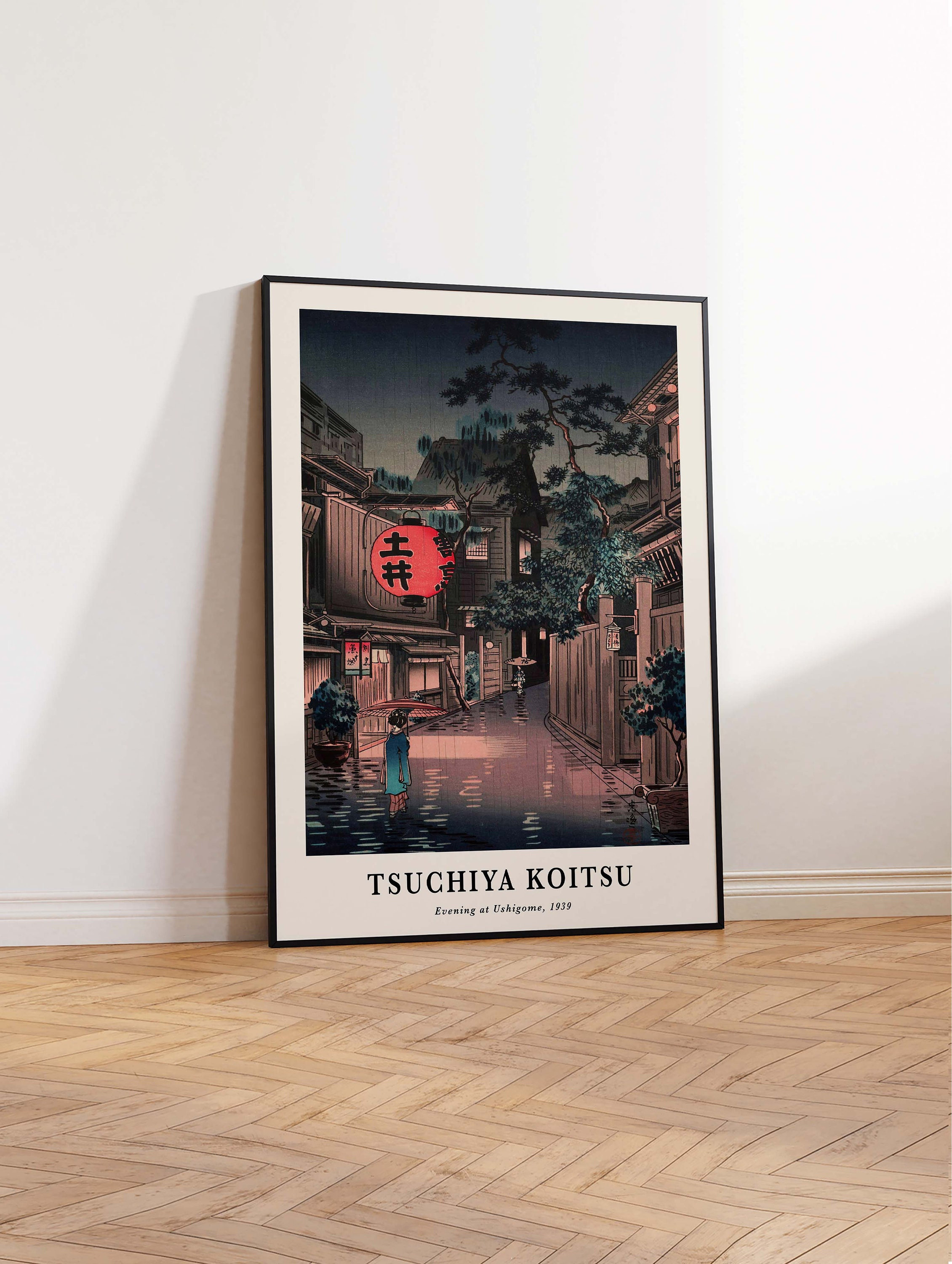 Tsuchiya Koitsu Evening at Ushigome Print, Tsuchiya Koitsu Poster, Japanese Print, Koitsu Print, Koitsu Wall Art Poster Print Sizes A2 A3 A4